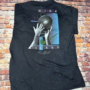 Nike Black and Blue Basketball Graphic Tee